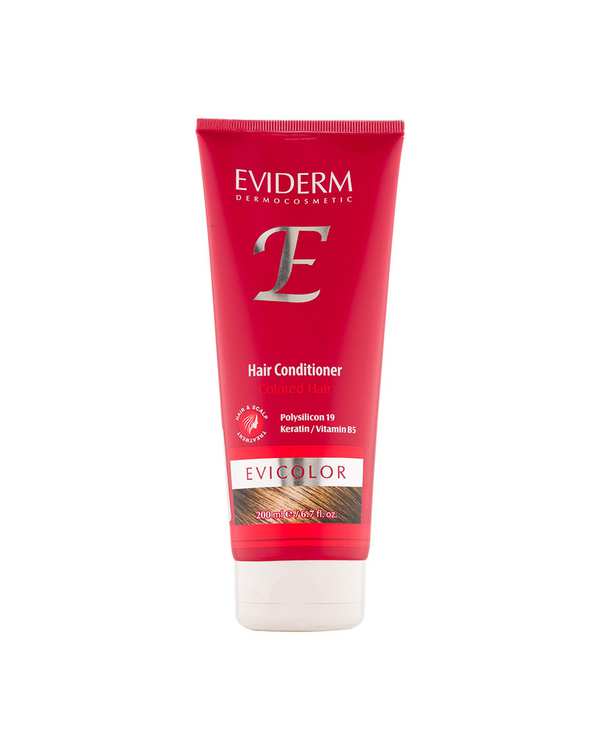 نرم کننده مو اویدرم Eviderm مدل اویکالر مناسب موهای رنگ شده حجم 200ml