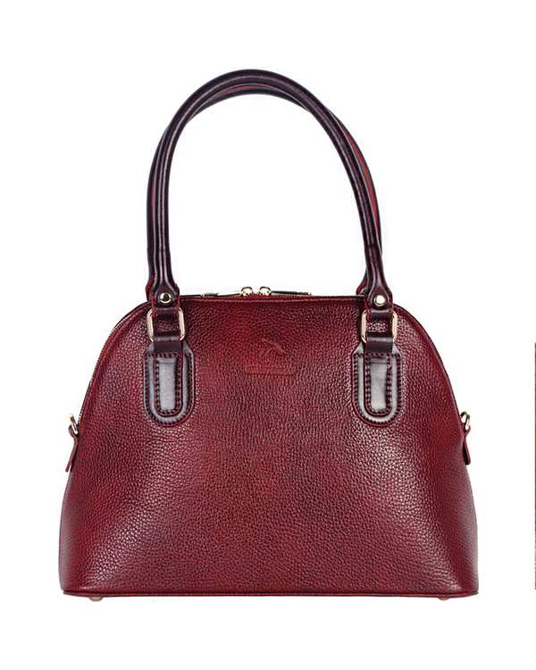 کیف دستی چرم زنانه زرشکی چرم بارز Charm Barez مدل DZ69.1