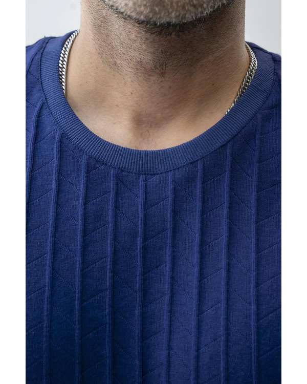 تی شرت مردانه سرمه ای آر ان اس RNS کد 12022498 - تصویر 4