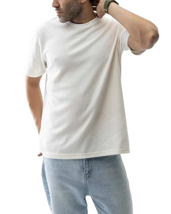 تی شرت مردانه سفید آر ان اس RNS کد 12022529
