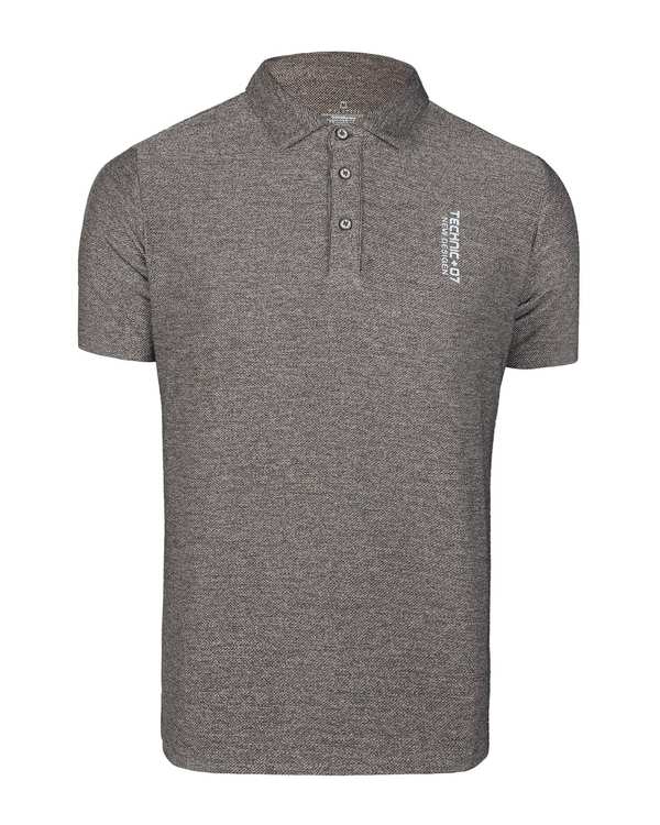 پولوشرت ورزشی مردانه طوسی ملانژ تکنیک پلاس 07 کد TS-163-MEL