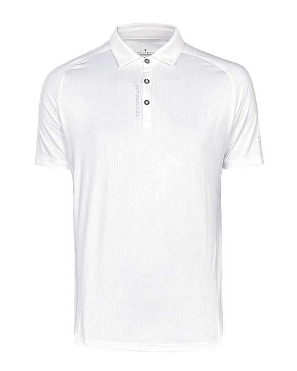 پولوشرت ورزشی مردانه سفید تکنیک پلاس 07 کد TS-164-SE