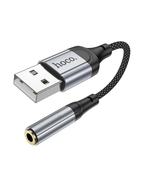کابل مبدل صوتی مشکی هوکو hoco مدل LS36 3.5 MM TO USB-A - تصویر 2
