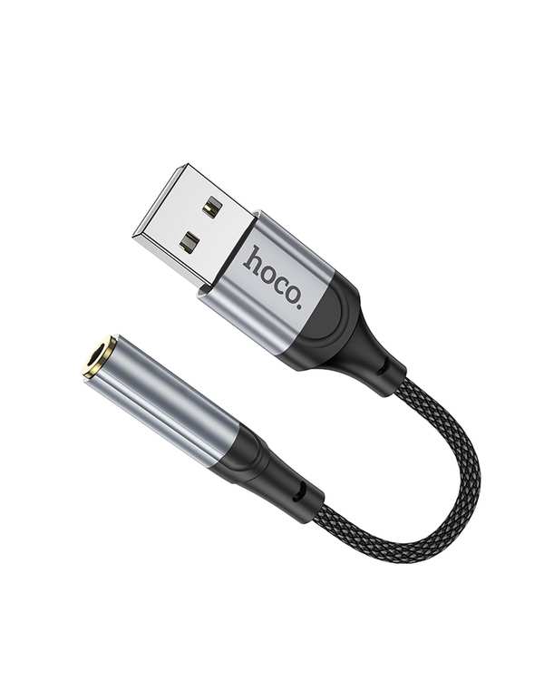 کابل مبدل صوتی مشکی هوکو hoco مدل LS36 3.5 MM TO USB-A - تصویر 4