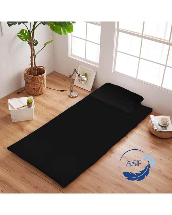 تشک ژاپنی طبی یک نفره سایز 90*200 مشکی ای اس اف ASF مدل ZENTO Max به همراه روبالشی