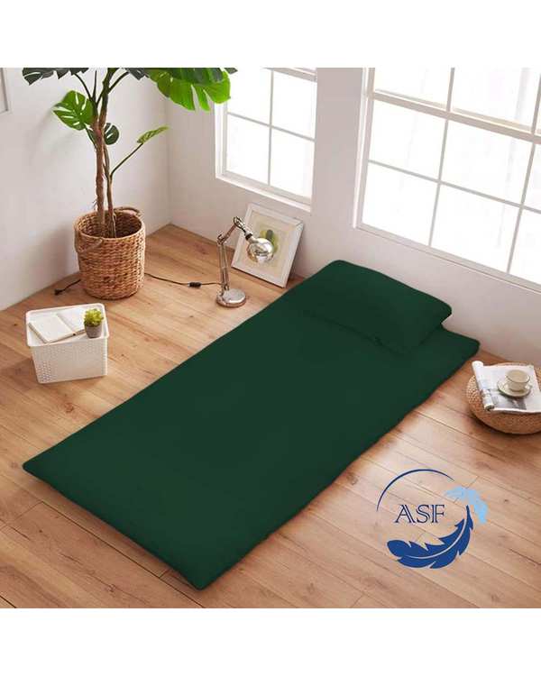 تشک ژاپنی طبی یک نفره سایز 90*200 سبز تیره ای اس اف ASF مدل ZENTO Max به همراه روبالشی