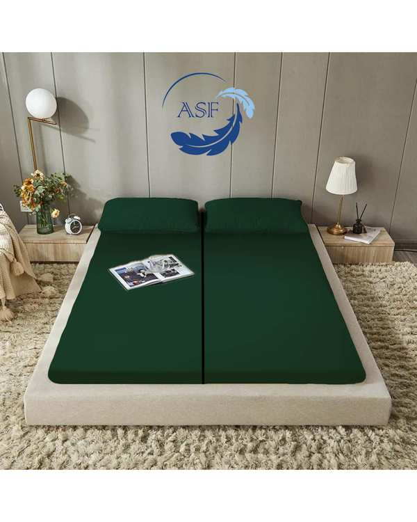 تشک ژاپنی طبی دو نفره سایز 160*200 سبز تیره ای اس اف ASF مدل ZENTO Max به همراه روبالشی