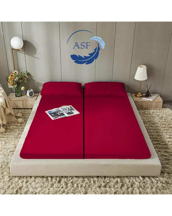 تشک ژاپنی طبی دو نفره سایز 180*200 قرمز ای اس اف ASF مدل ZENTO به همراه روبالشی