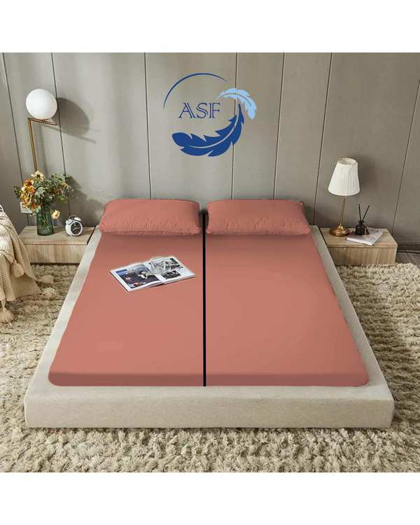 تشک ژاپنی طبی دو نفره سایز 180*200 هلویی ای اس اف ASF مدل ZENTO به همراه روبالشی