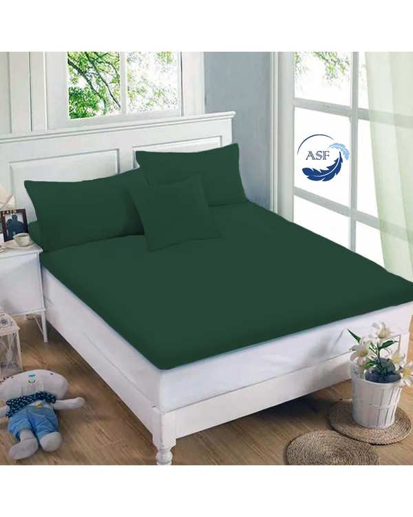 تشک تاپر فوم طبی یک نفره سایز 90*200 سبز تیره ای اس اف ASF مدل LUMO به همراه روبالشی