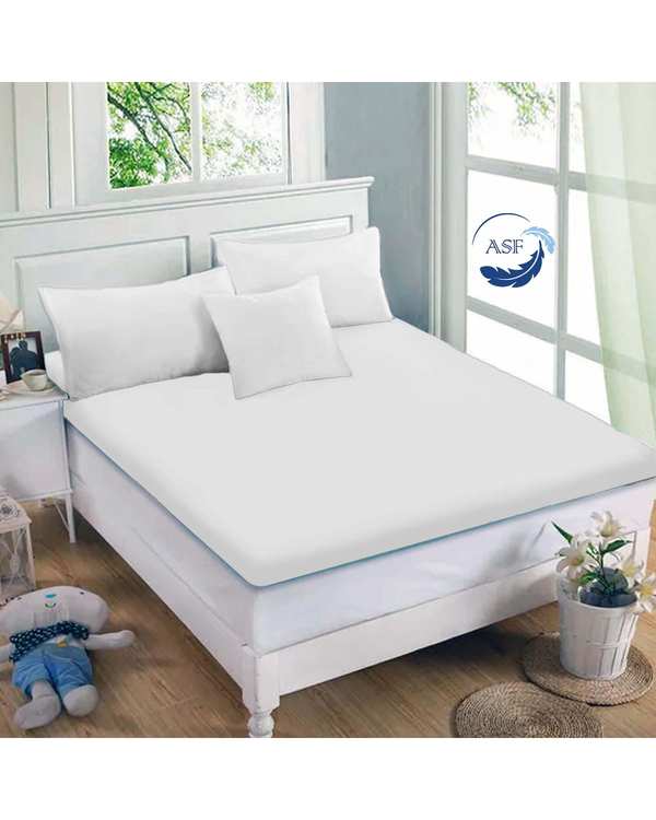 تشک تاپر فوم طبی تک نفره سایز 90*200 سفید ای اس اف ASF مدل LUMO Max به همراه روبالشی