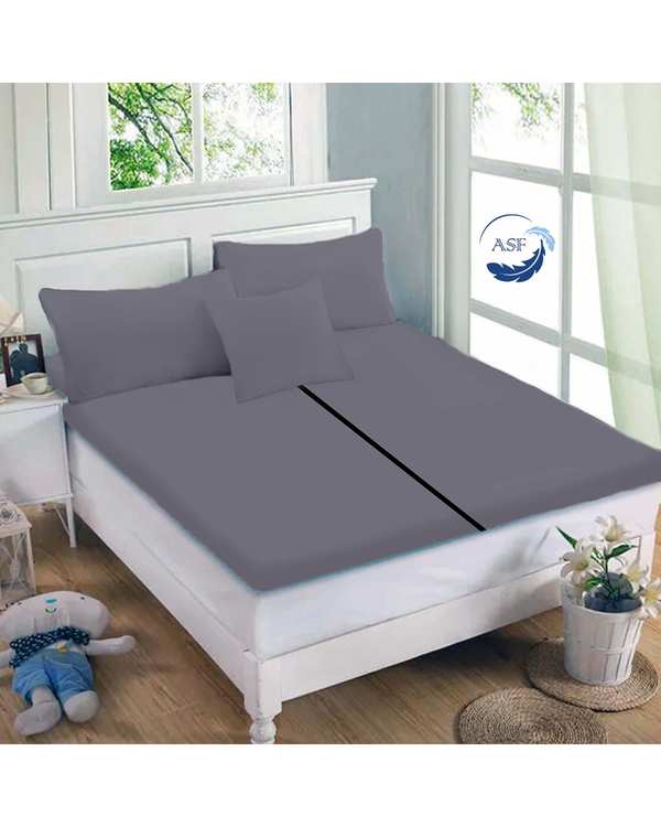 تشک تاپر فوم طبی دو نفره سایز 160*200 طوسی ای اس اف ASF مدل LUMO به همراه روبالشی