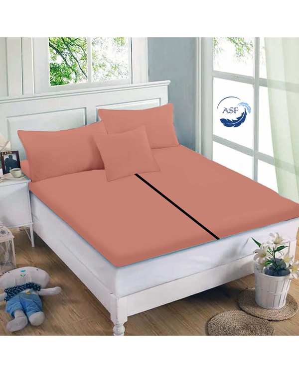 تشک تاپر فوم طبی دو نفره سایز 180*200 هلویی ای اس اف ASF مدل LUMO Max به همراه روبالشی