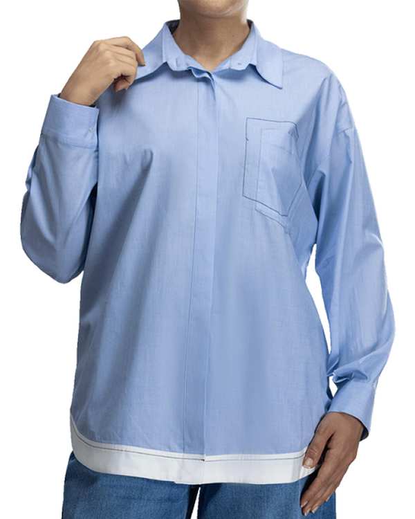 شومیز زنانه آبی تیره سرژه Serge کد 232185