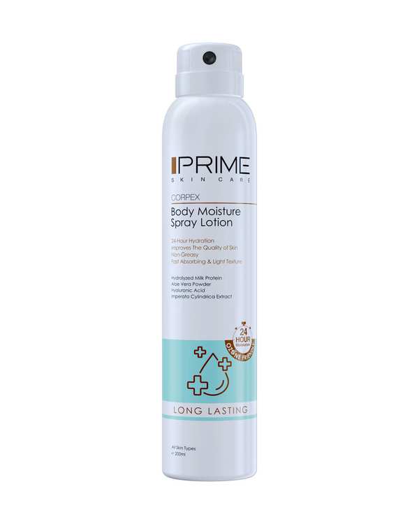 اسپری لوسیون آبرسان صورت و بدن پرایم Prime مدل Long Lasting حجم 200ml