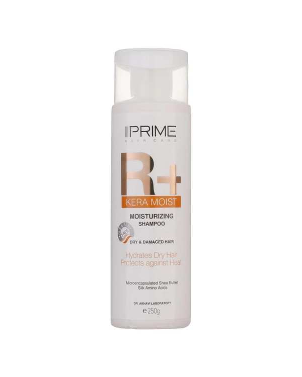 شامپو مرطوب کننده مو پرایم Prime مدل R+ Kera Moist  مناسب موهای خشک و آسیب دیده حجم 250 میلی لیتر