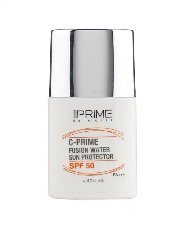 فلوئید ضد آفتاب SPF50 فیوژن واتر پرایم Prime مناسب انواع پوست حاوی ویتامین C حجم 40ml