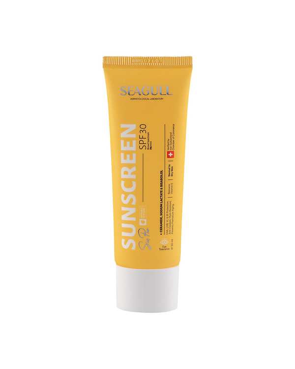 کرم ضد آفتاب بی رنگ SPF30 سی گل Seagull مناسب پوست نرمال تا خشک حجم 50ml