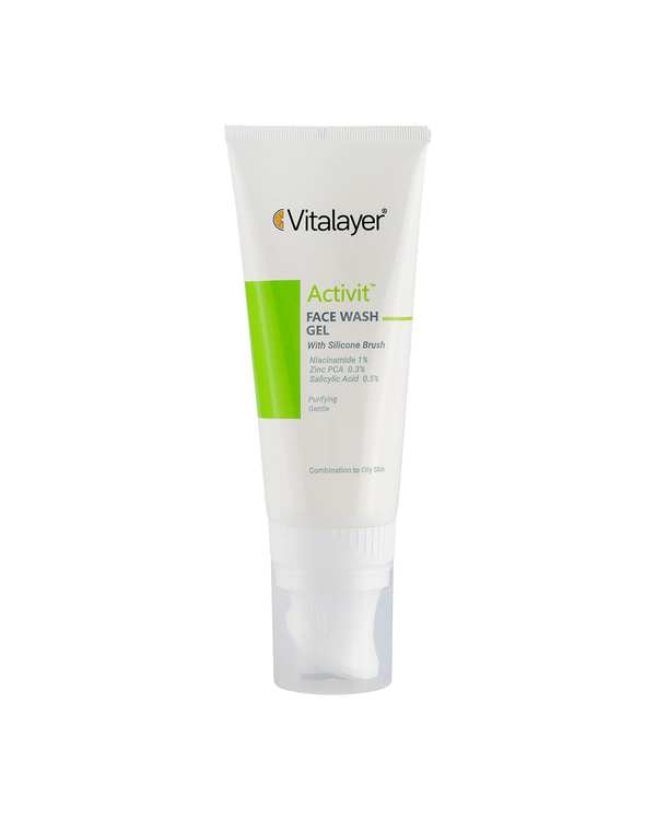 ژل شستشوی صورت ویتالیر Vitalayer مدل اکتی ویت مناسب پوست چرب 200ml
