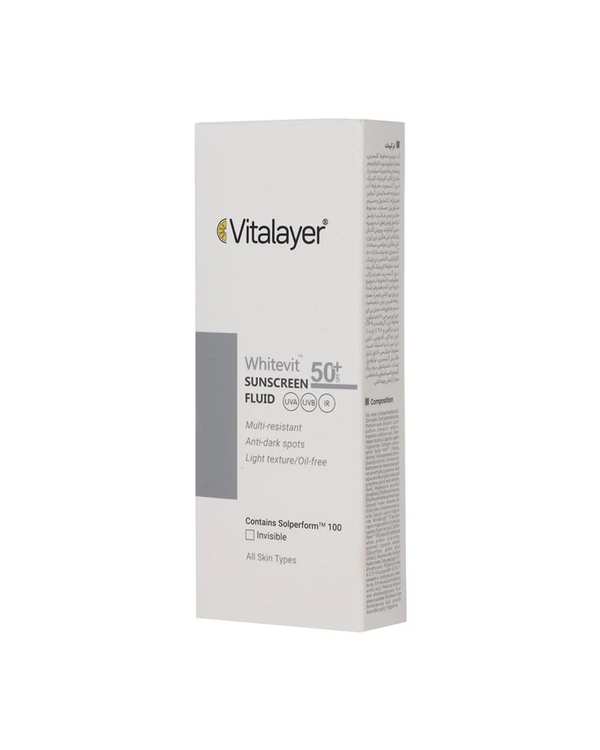 فلوئید ضد آفتاب بی رنگ ضد لک SPF50 ویتالیر Vitalayer مدل Whitevit حجم 50ml - تصویر 3