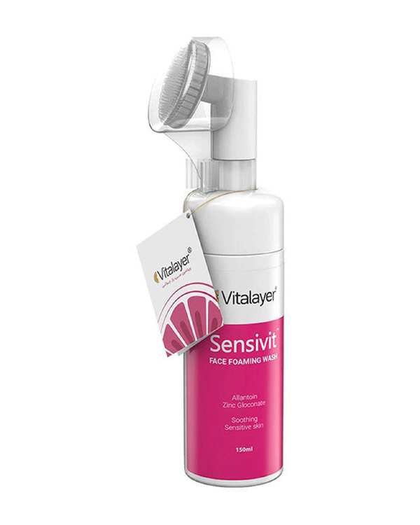 فوم پاک کننده صورت ویتالیر Vitalayer مدل سنسی ویت Sensivit مناسب پوست حساس 150ml