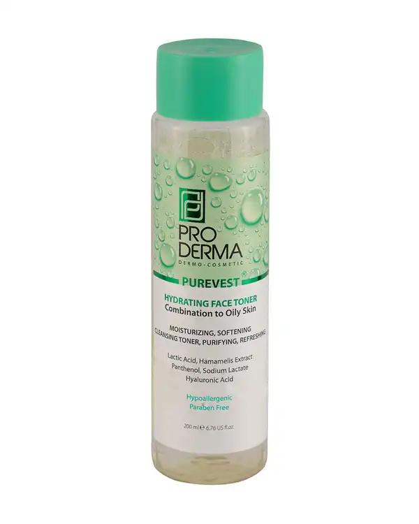 تونر آبرسان پرودرما Proderma مدل Purvest مناسب پوست مختلط تا چرب حجم 200ml