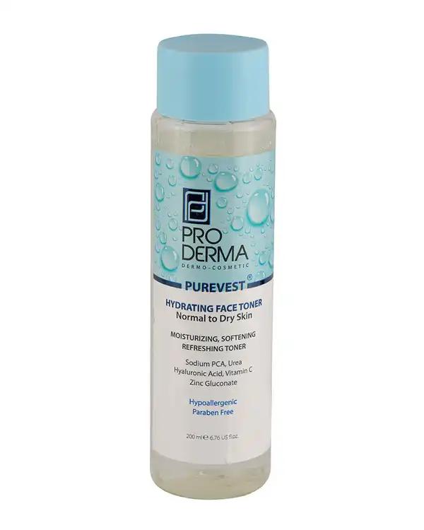 تونر آبرسان پرودرما Proderma مدل Purvest مناسب پوست معمولی تا خشک حجم 200ml