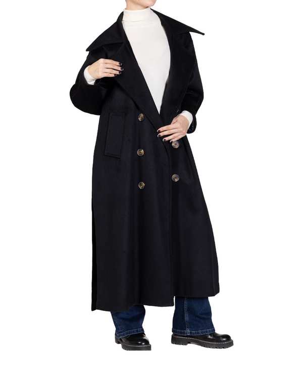 پالتو زنانه مشکی سرژه Serge کد 230156