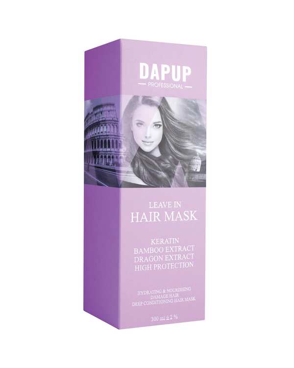 ماسک نرم کننده مو بدون آبکشی دپاپ Dapup حاوی کراتین و عصاره بامبو حجم 300ml