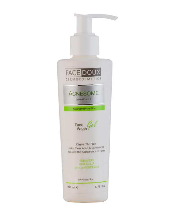 شوینده مایع صورت آکنه زوم فیس دوکس Face Doux مناسب پوست چرب و دارای آکنه حجم 200ml