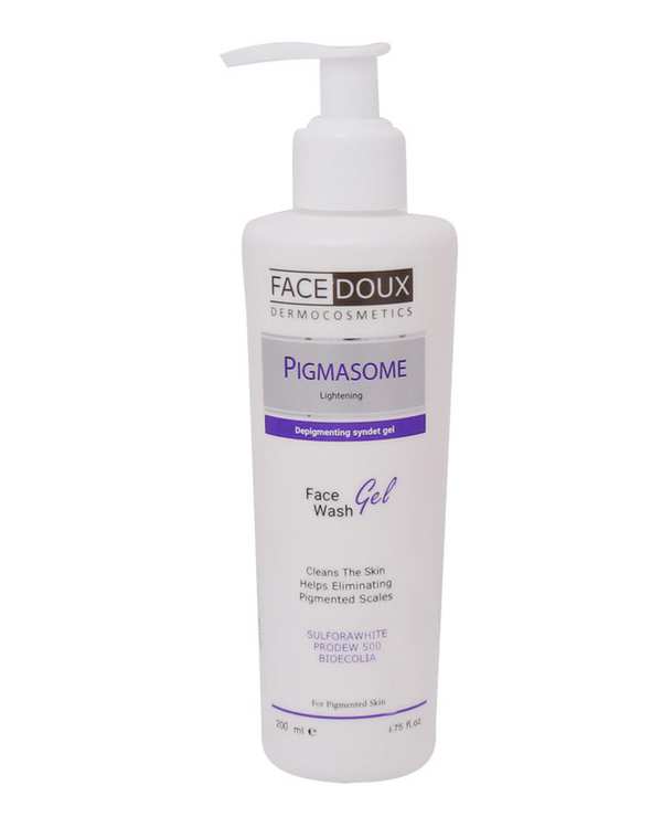 شوینده مایع صورت پیگمازوم فیس دوکس Face Doux مناسب پوست دارای لک حجم 200ml