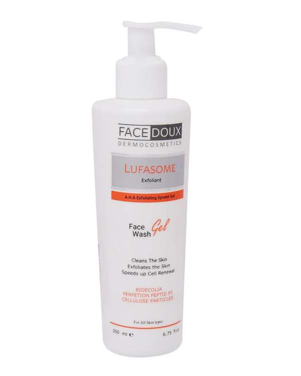 شوینده مایع صورت لوفازوم فیس دوکس Face Doux حاوی دانه های ساینده حجم 200ml