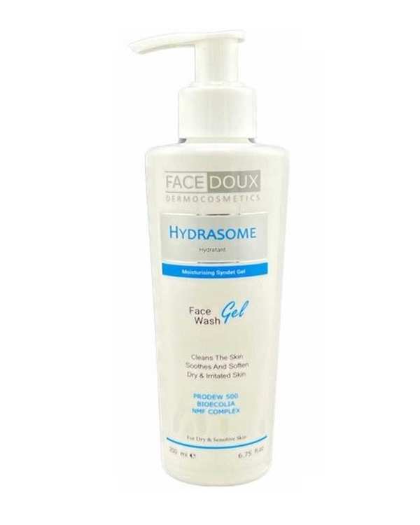 شوینده مایع صورت غیر صابونی هیدرازوم فیس دوکس Face Doux مناسب پوست خشک و حساس حجم 200ml