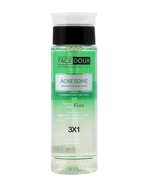 میسلار واتر صورت آکنه زوم فیس دوکس Face Doux مناسب پوست چرب حجم 200ml