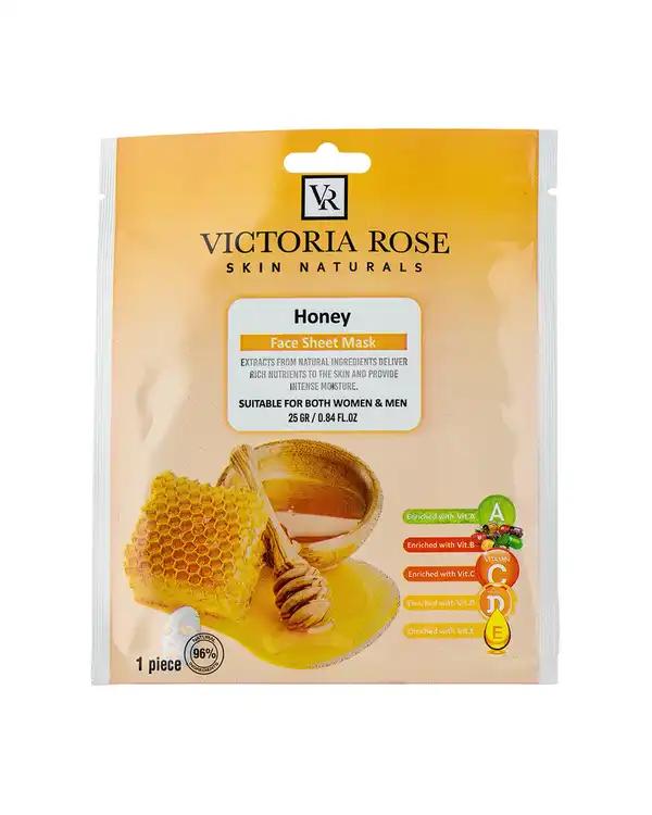 ماسک ورقه ای صورت ویکتوریا رز Victoria Rose حاوی عصاره عسل حجم 25 گرم
