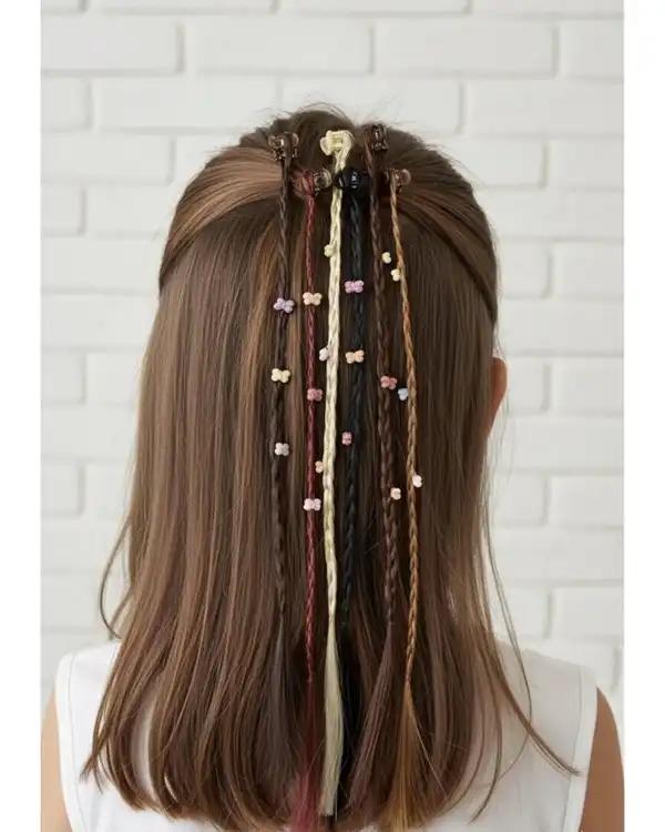 اکستنشن مو بافت مدل کلیپسی مجموعه 6 عددی