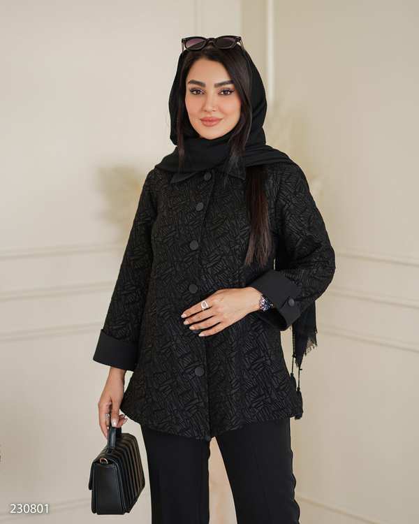 کت زنانه مشکی السانا Elsana مدل زلفا کد 2308