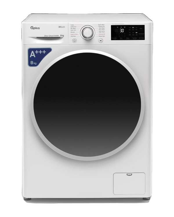 ماشین لباسشویی سفید جی پلاس Gplus مدل GWM-R87W.KTN ظرفیت 8 کیلوگرم