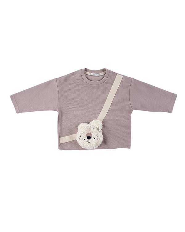 بلوز دخترانه صورتی فیورلا Fiorella مدل کیف دستی خرسی کد 35529