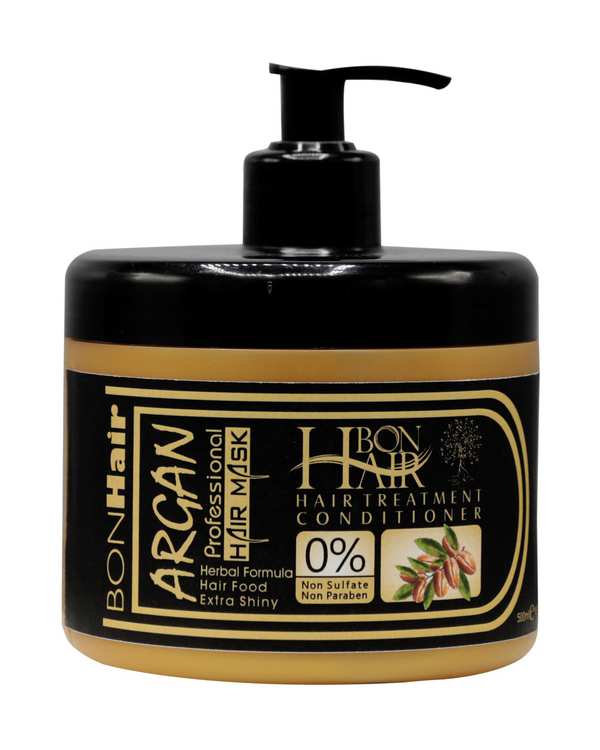 ماسک مو بدون سولفات پمپی بن هیر Bon Hair حاوی روغن آرگان حجم 500ml