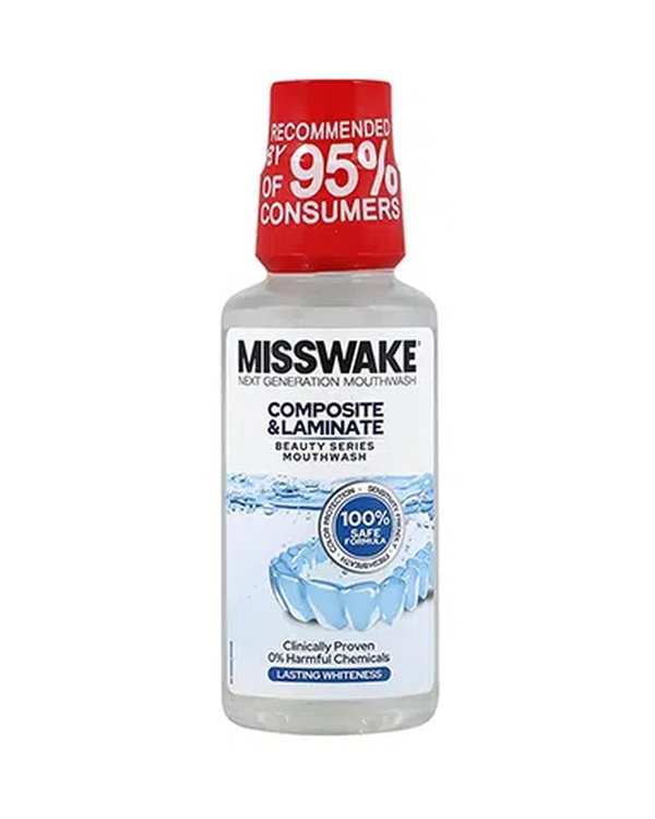 دهانشویه میسویک Misswake مخصوص دندان های لمینت و کامپوزیت 400ml