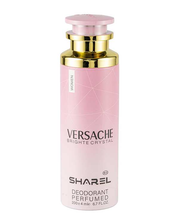 اسپری دئودورانت زنانه شارل Sharel مدل Versache Bright Crystal حجم 200ml