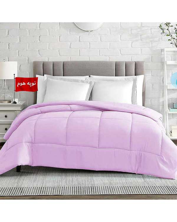 لحاف یک نفره یک تکه یاسی نوپه هوم Nopehome طرح مربع کد L26-1 مناسب عرض تشک 80 الی 90