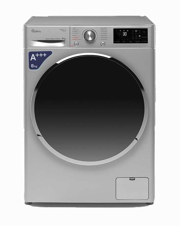 ماشین لباسشویی نقره ای جی پلاس Gplus مدل GWM-R88S.KTN ظرفیت 8 کیلوگرم