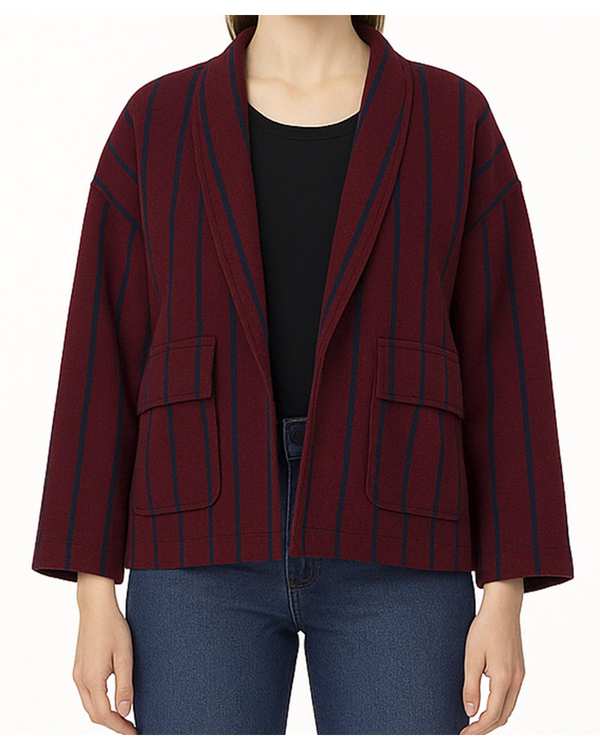 پالتو کوتاه زنانه زرشکی آر ان اس RNS کد 11122560