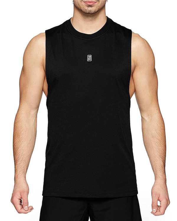 تاپ ورزشی مردانه کلاهدار مشکی نوزده نود و یک 1991 مدل TS1986 B