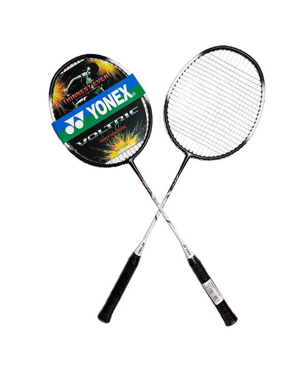 راکت بدمینتون سفید مشکی یونکس مدل DUORA 12 بسته دو عددی