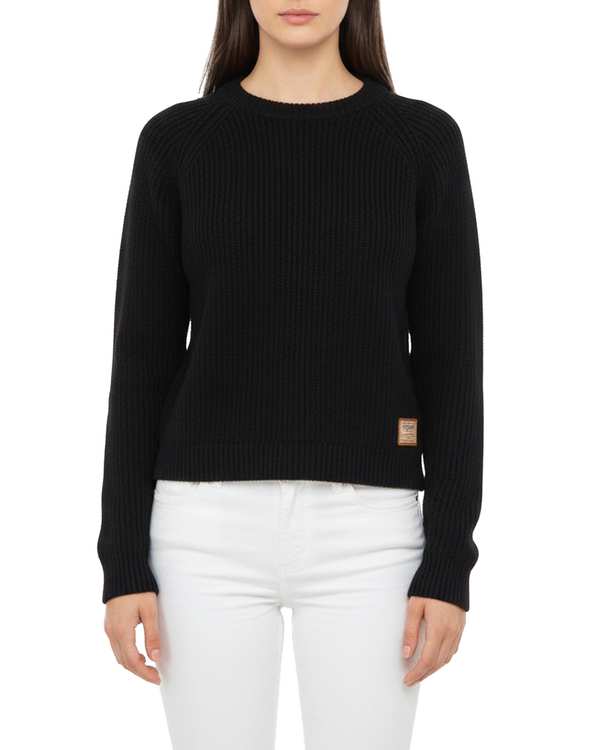 بلوز بافت زنانه مشکی مدل 5896