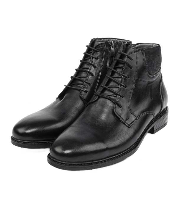 نیم بوت چرم مردانه مشکی صاد Saad مدل PT0901