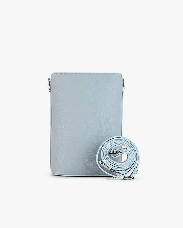 کیف چرم دوشی زنانه آبی برتونیکس Berttonix کد 4042 - تصویر 7